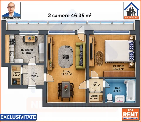 De inchiriat: Apartament 2 camere | Eroii Revolutiei - Sos Giurgiului